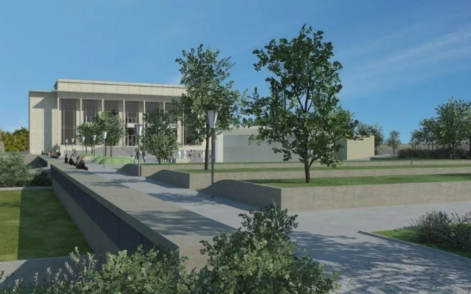 Vizualizace promenády nad parkovištěm, vizualizace: Atelier A3
