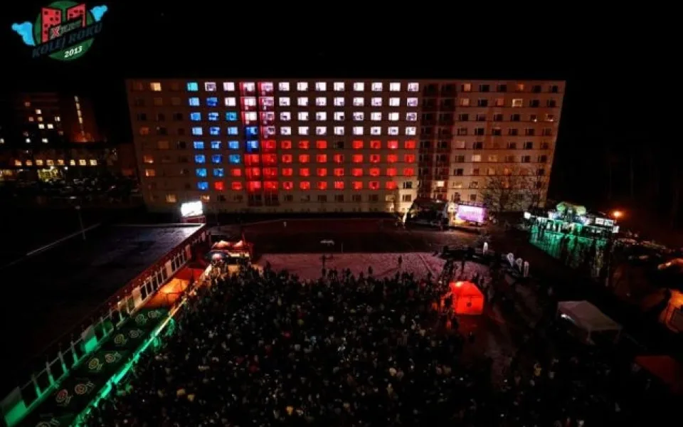 Light show na kolejích VUT v Brně, foto: kolejroku.cz