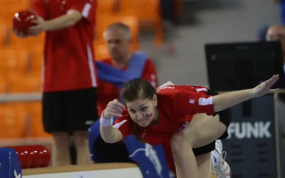 Jan Bína a Natálie Topičová, foto: Mistrovství světa v kuželkách 2014