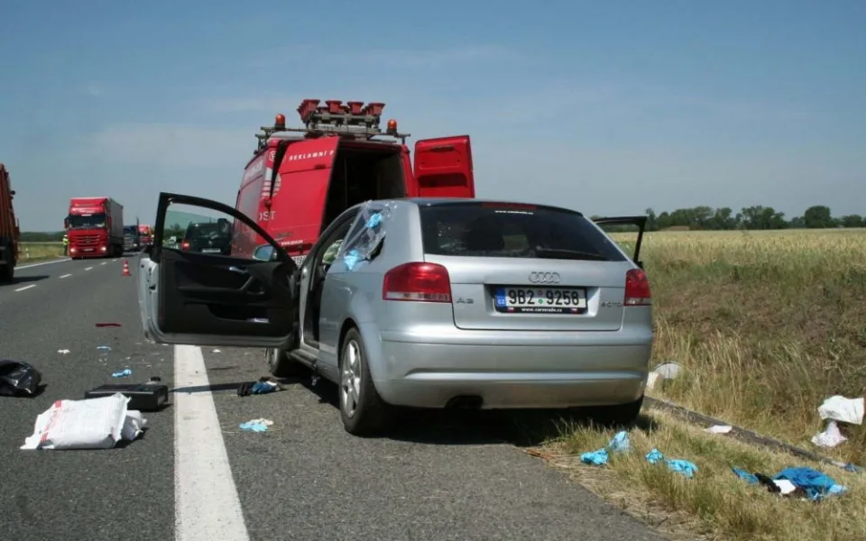 Havarované audi, foto: Policie ČR