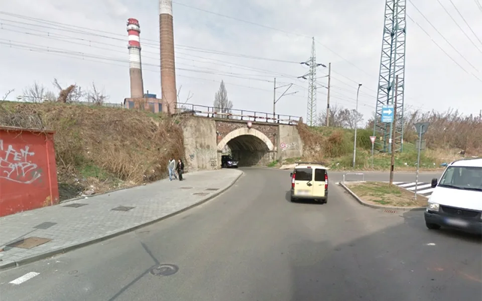 Oprava viaduktu v ulici Špitálka způsobuje další zhuštění provozu v centru Brna, foto: Google Maps