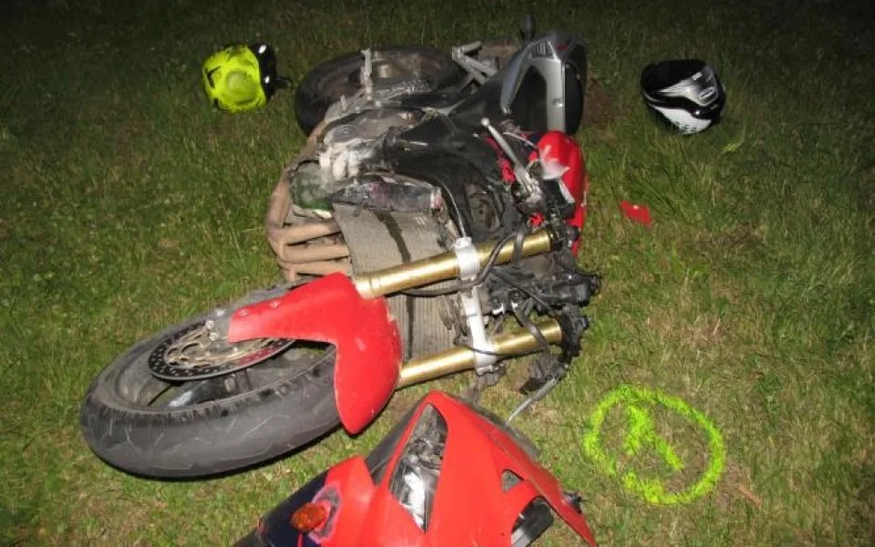 Havarovaná motorka dodavatele drog, foto: Policie ČR