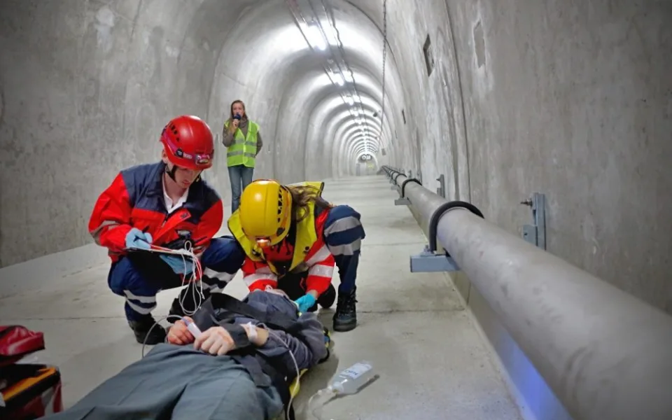 Cvičení v Královopolském tunelu, foto: HZS JMK