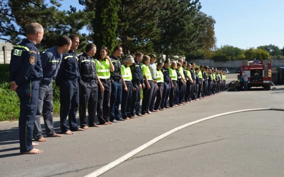 Ice Bucket Challenge v podání brněnských hasičů a strážníků, foto: HZS JMK