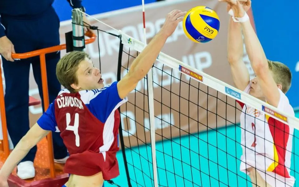 Čeští volejbaloví junioři na ME 2014 v Brně, foto: Viktor Šulc