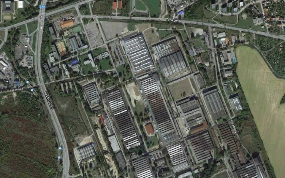 Areál Zetoru, kde vyroste nové studio České televize Brno, foto: Google Maps