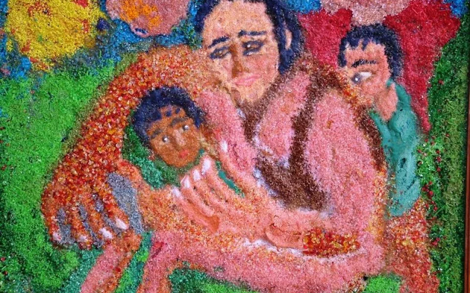 Dzurkovy obrazy ze skleněné drtě vystaví Muzeum romské kultury
