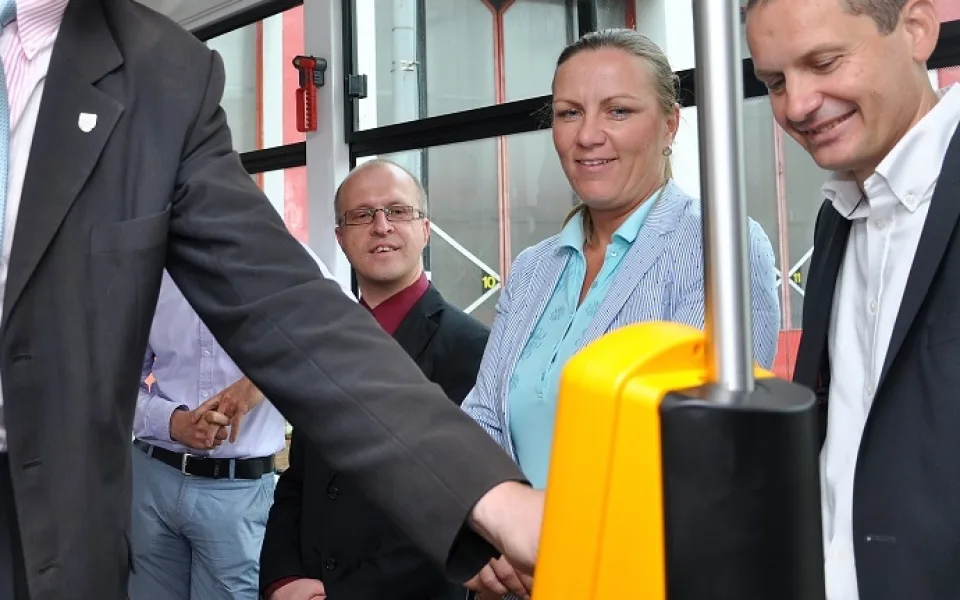  Platební terminál v liberecké tramvaji získal cenu za nejlepší inovaci. Foto- Jan Pešek 