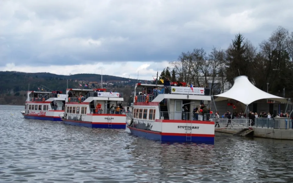 Lodě na přehradě, foto: Jiří Prýgl