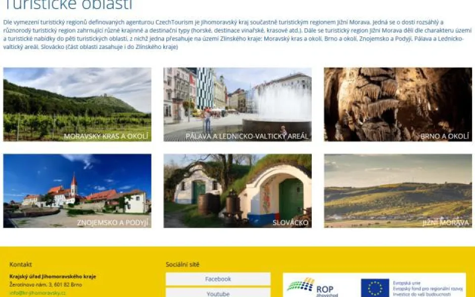 Screenshot ze serveru jizni-morava.cz
