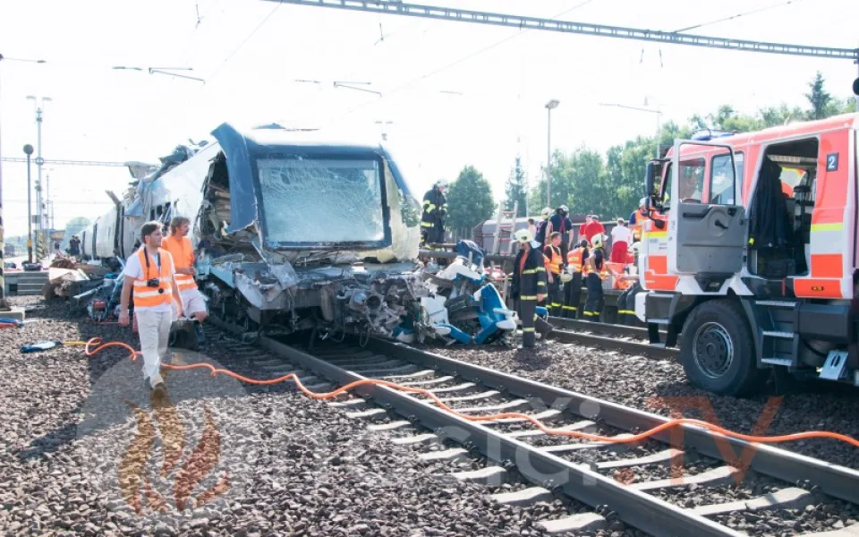 Zničené Pendolino, foto: HZS Moravskoslezského kraje