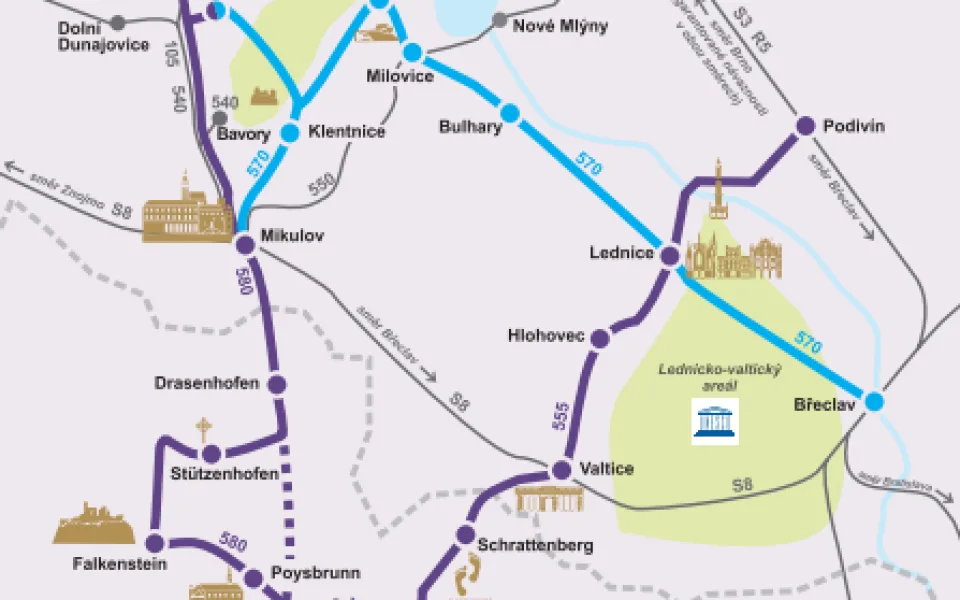 Turistbus - trasy