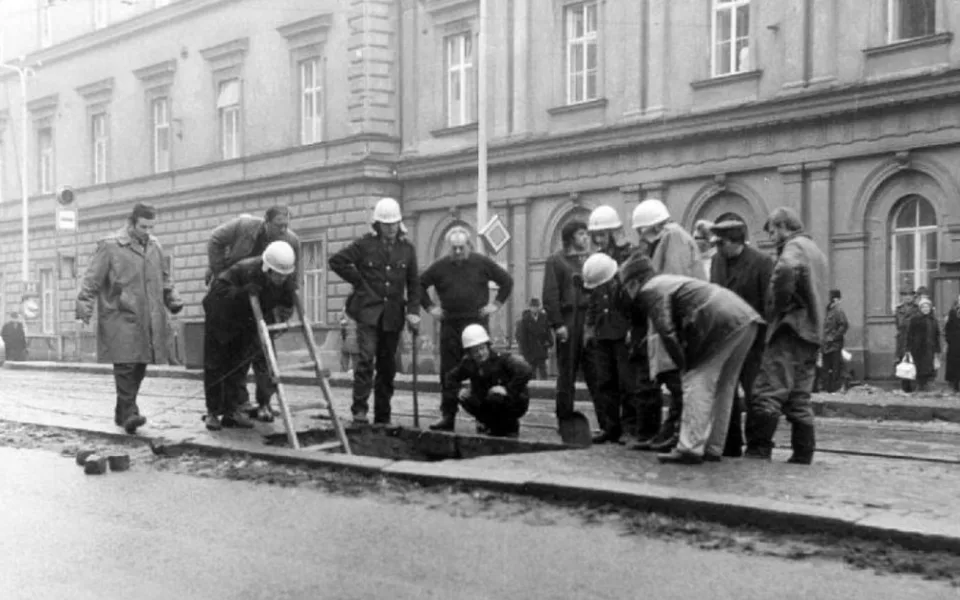 Propadlá zem na Pekařské, zdroj: Encyklopedia Brna