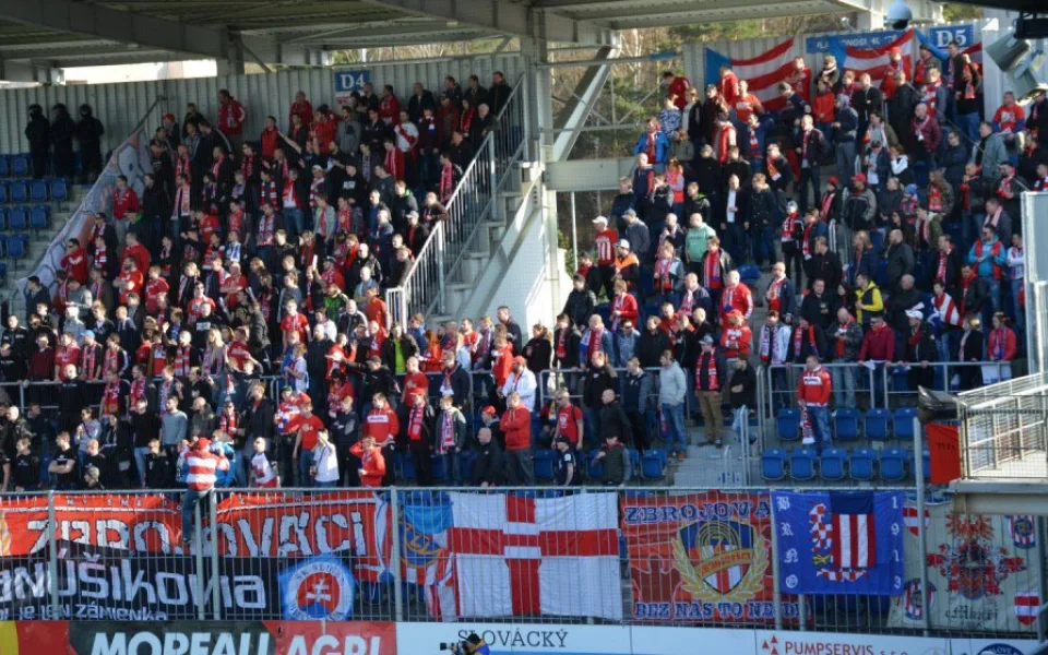 Fanoušci Zbrojovky na utkání se Slováckem, zdroj: FB Zbrojovka