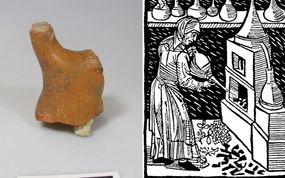 Úlomek z destilačního přístroje, zdroj: Archaia Brno