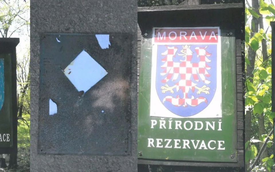 Ukradené nebo poničené cedule