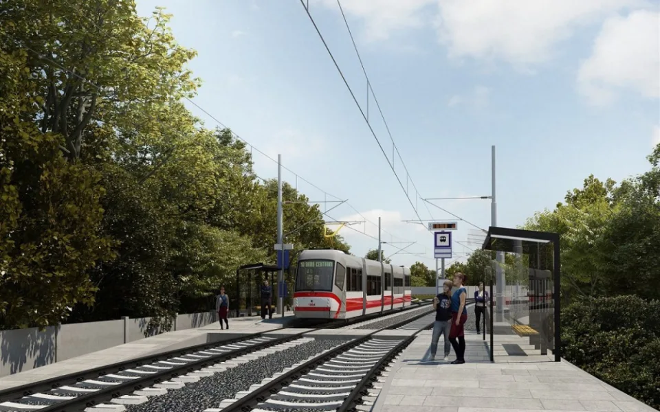 Vizualizace tramvajové tratě do Líšně
