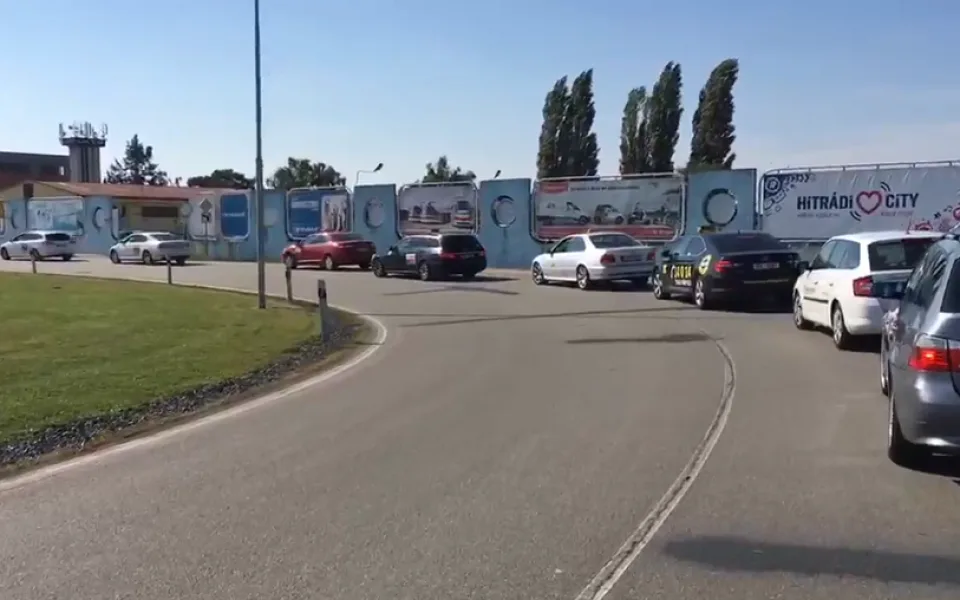 Protestní jízda brněnských taxikářů