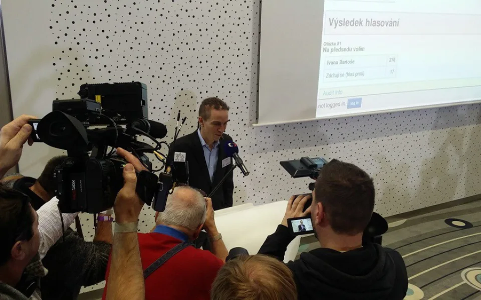 Nově zvolený předseda Ivan Bartoš