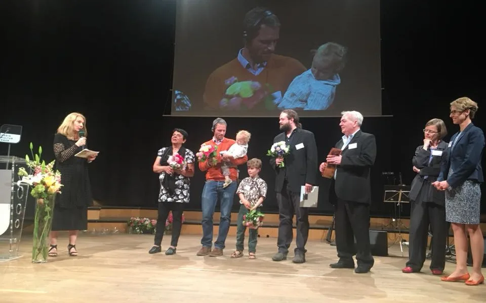Martin Freund přebírá ocenení SozialMarie