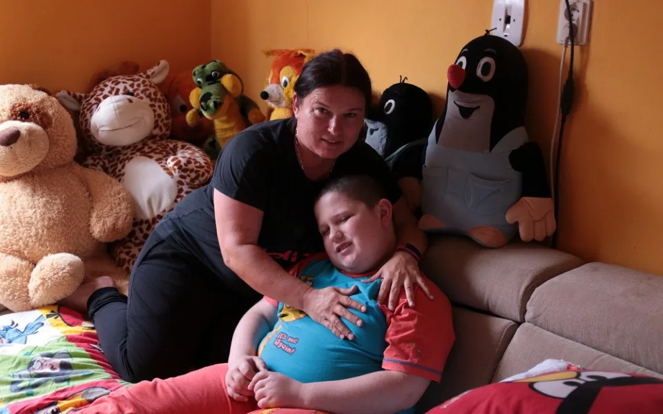 Kristýna Karkasová s Davídkem