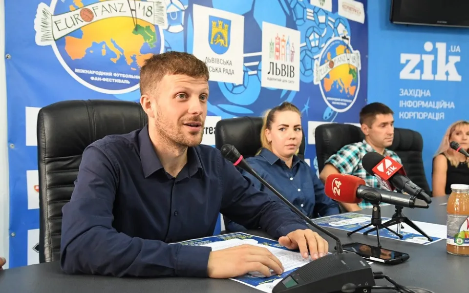 Matěj Hollan na tiskové konferenci k turnaji Eurofanz