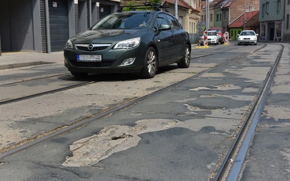 Valchařská před rekonstrukcí