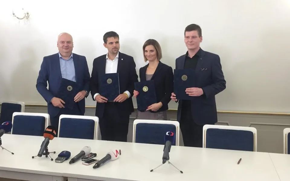 Lídři nově vzniklé koalice