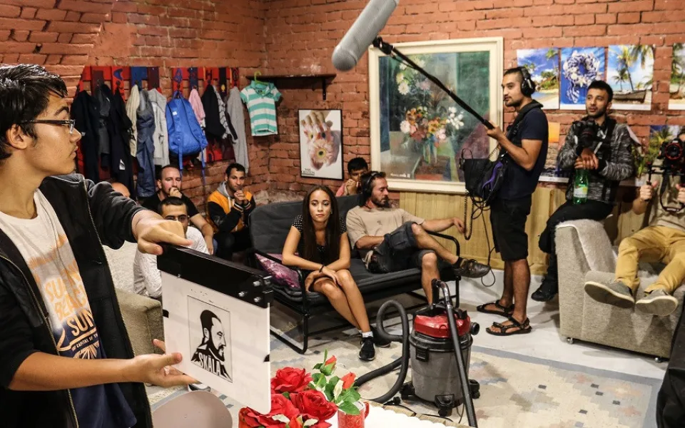 Z natáčení seriálu Miri Fajta