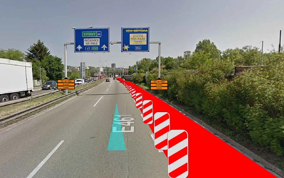 Plán dopravního značení po uzavírce