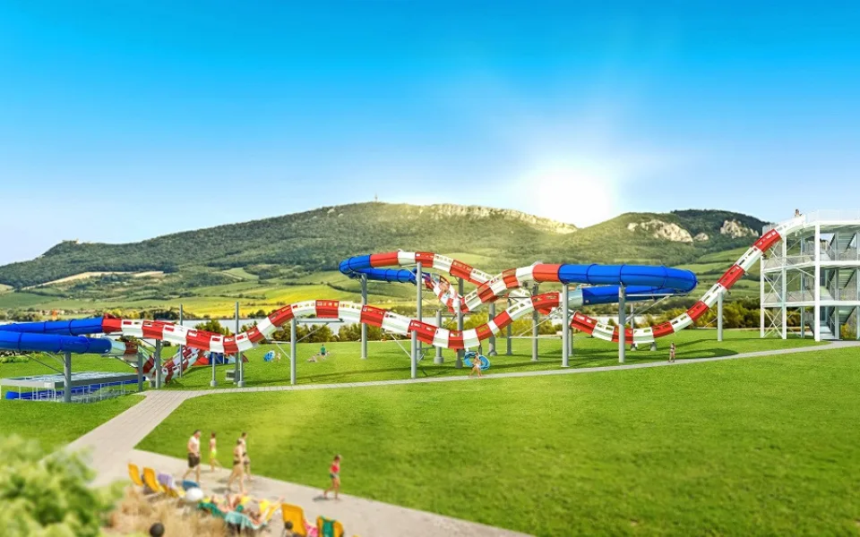 Plánovaný tobogán v Aqualand Moravia