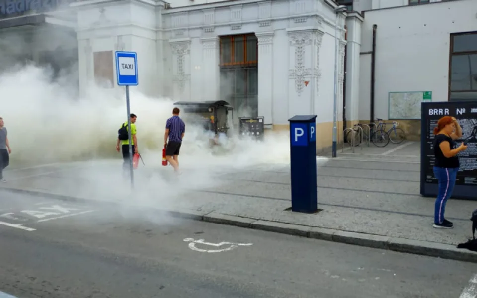 Následky zahoření plynu u stávku s kávou na hlavním nádraží
