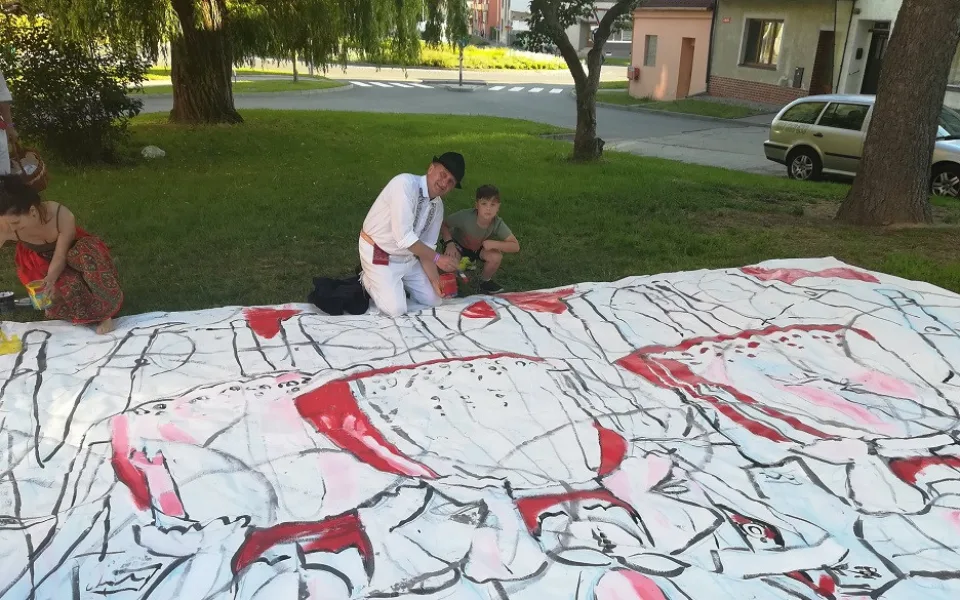 Streeart Lenky Jurečkové pro Slovácký rok