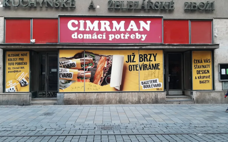 Bývalá prodejna Cimrman na Masarykově ulici
