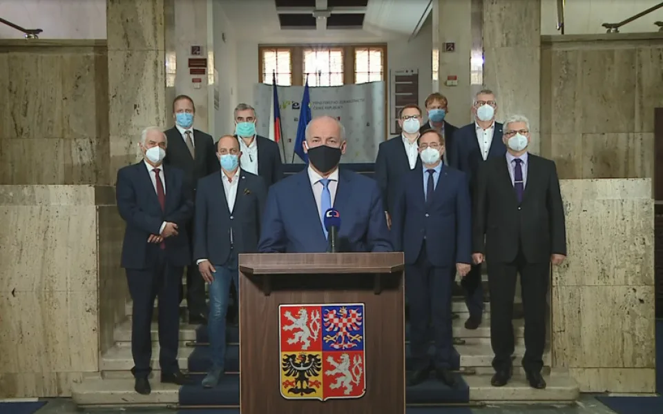 Roman Prymula v televizním projevu