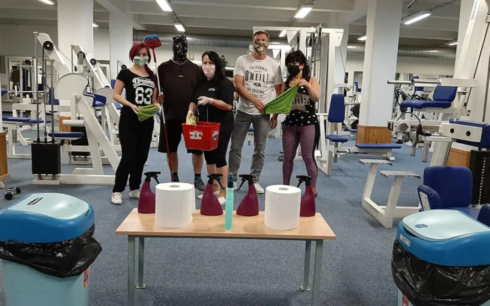 Fitness Blue Gym během pandemie v dubnu