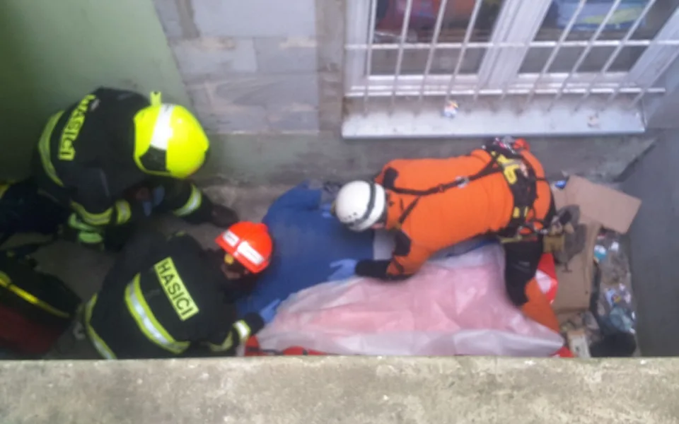 Zásah hasičů v ulici Bratislavská