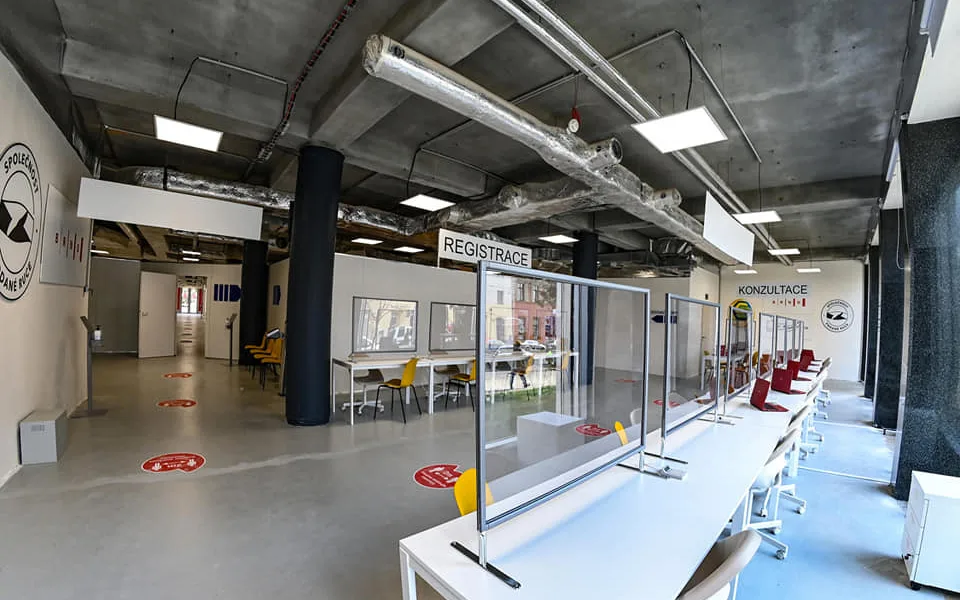 Nové očkovací centrum v Bohémě je hotové
