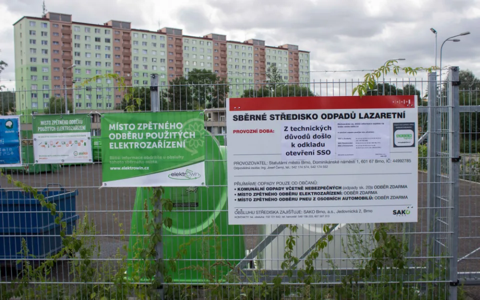Brno otevřelo v Židenicích sběrný dvůr, lidé tam ale zatím nesmí
