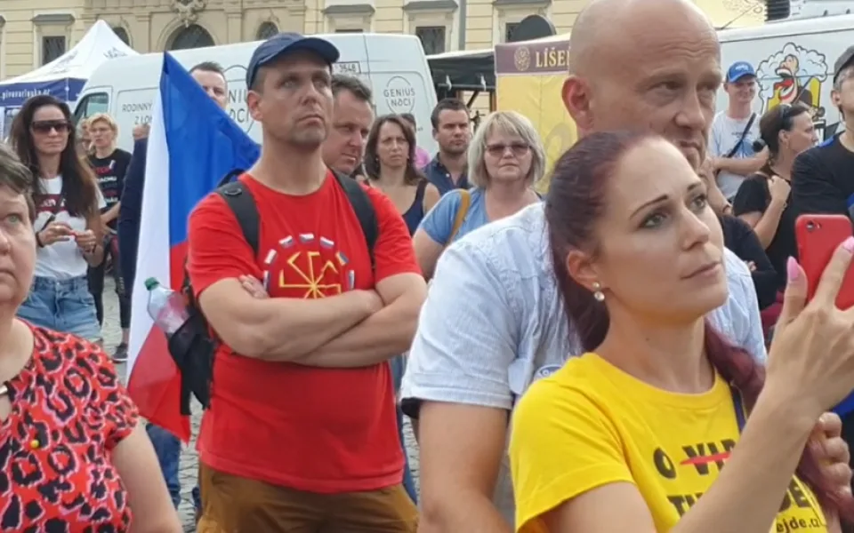 Včerejší demonstrace.
