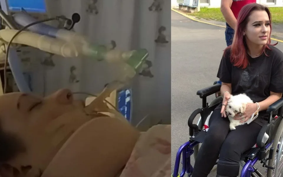 Silvinka seděla v autobuse, který smetlo tornádo. Znovu se učila chodit