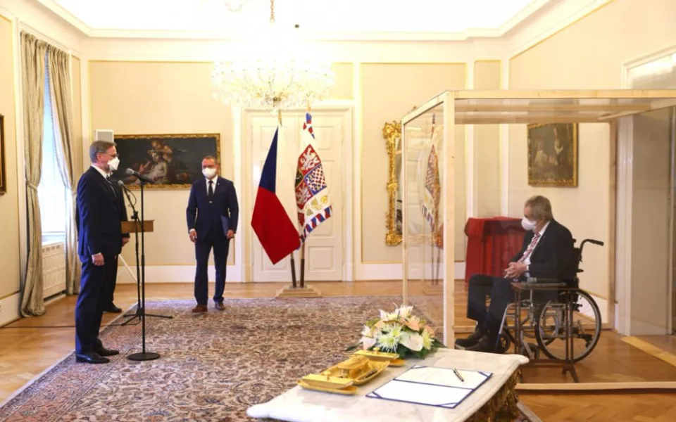 Jmenování Petra Fialy.