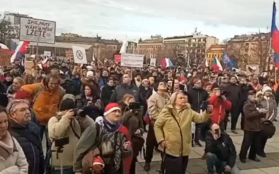 Demonstrace v Brně.