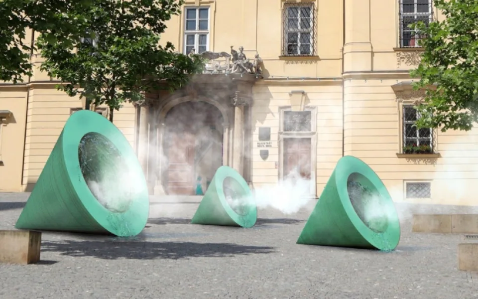 Vizualizace vodního prvku.