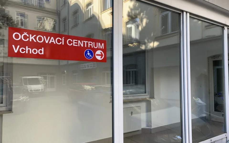 Očkovací centrum na Hybešově.