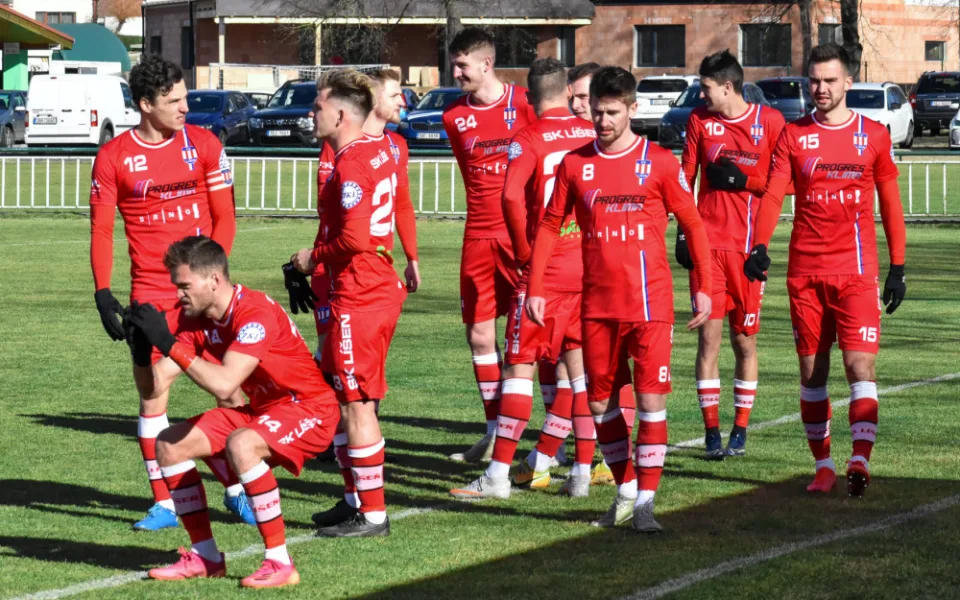 Fotbalisté Líšně v přípravném utkání na jarní část sezony