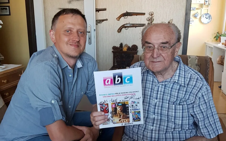 Šéfredaktor časopisu ABC Zdeněk Ležák a Vlastislav Toman