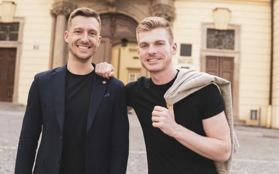 David Pokorný (zleva) a Marek Šoška