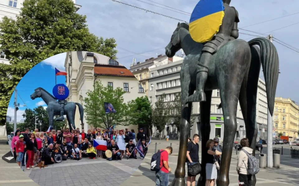 Aktivisté v Brně dělají medvědí službu Putinovi, zlobí se moravské hnutí