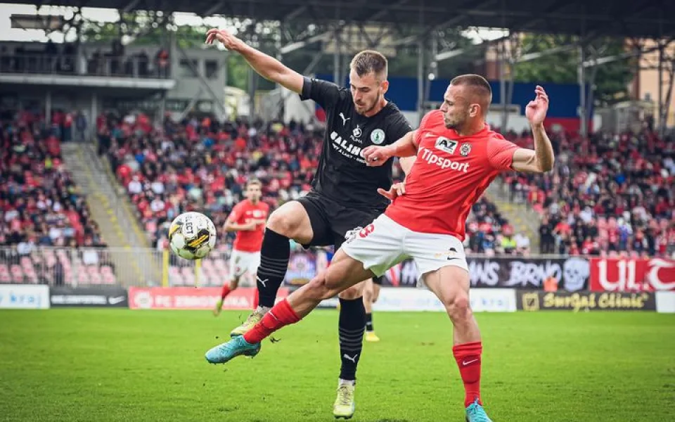 Brněnská Zbrojovka nestačila doma Bohemians. Pražanům podlehla 1:2